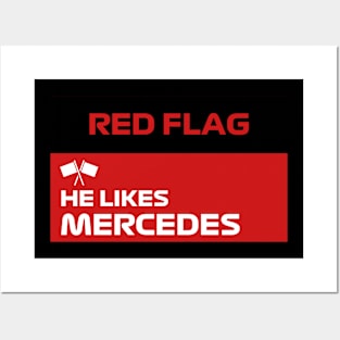 F1 Red Flag Graphic Posters and Art